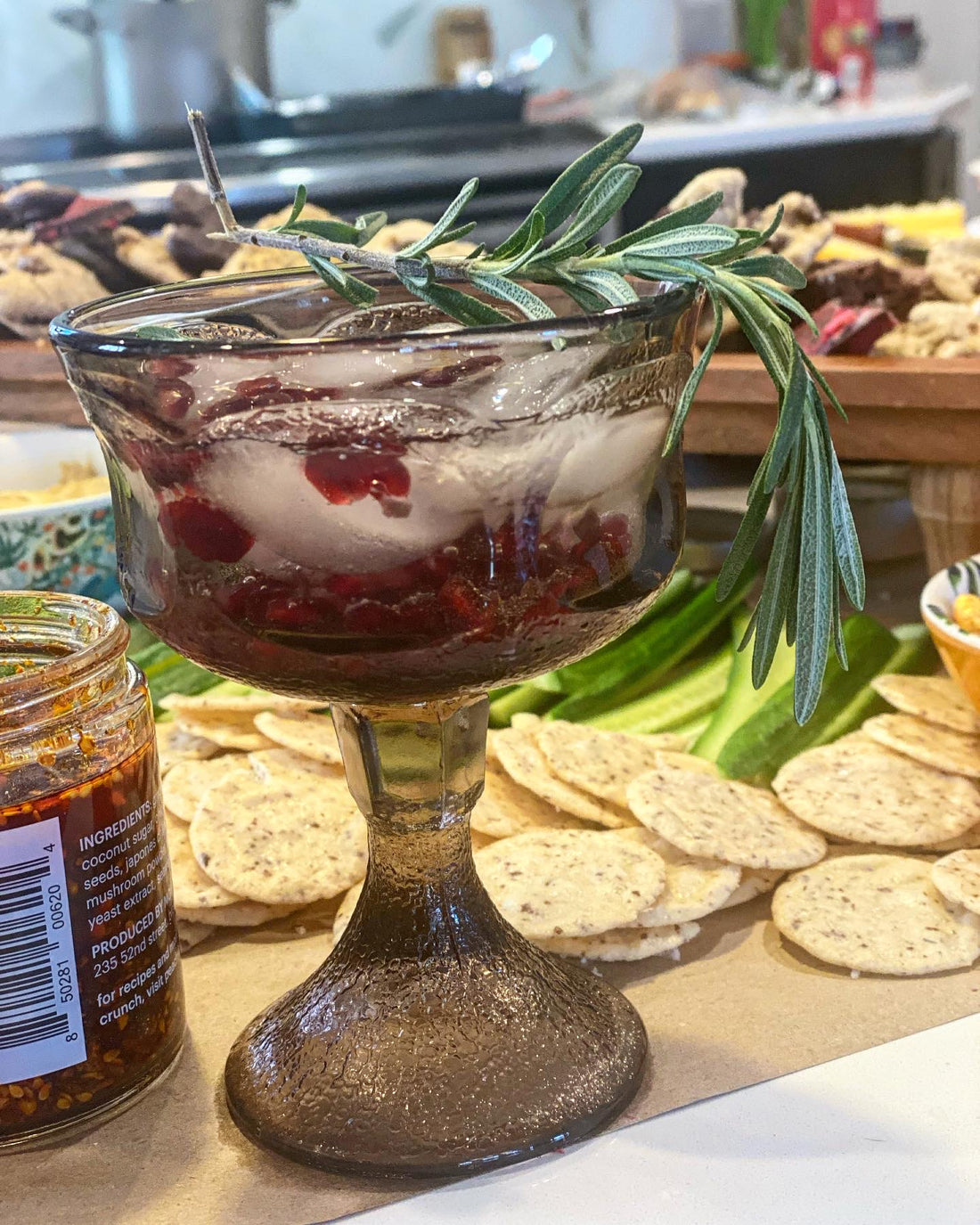 Elderberry Pomegranate Spritz